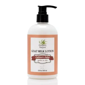 Southern Natural Goat Milk Lotion (12 oz) – Face and Body Moisturizer for Dry Skin – Moisturizing Skincare and Hand Cream – Cashmere Amber Scent Body Care with Aloe & Jojoba – Smooth Nourishing Comfort – Daily Moisture for Sensitive Skin & Acne Journey