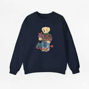 [Sale up to 30%] + [FREE SHIP] Teddy Bear Sweater, Cute Cozy Knit Pullover, Aesthetic Graphic Sweater, Soft Unisex Top, Cozy Fall Winter Outfit