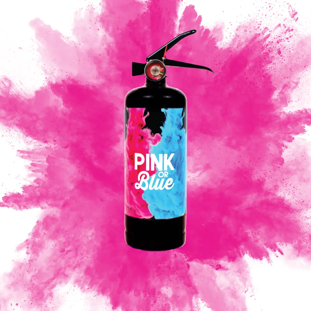 Colorful Pink Gender Reveal Confetti Blaster Extinguisher, Handheld Spray with Quick Burst Function, Home Party Supplies for Outdoor Baby Shower Festive Events