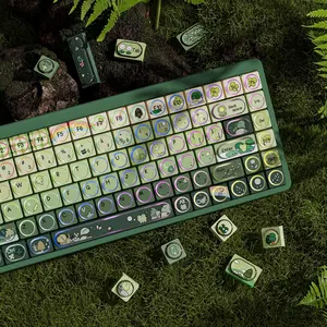 Keycap Set, PBT Custom Keycaps,131 Cute Keycaps for Mechanical Keyboard, OEM Keycap for Mechanical Keyboard Compatible with ANSI/ISO,TKL, Full-Sized Layout