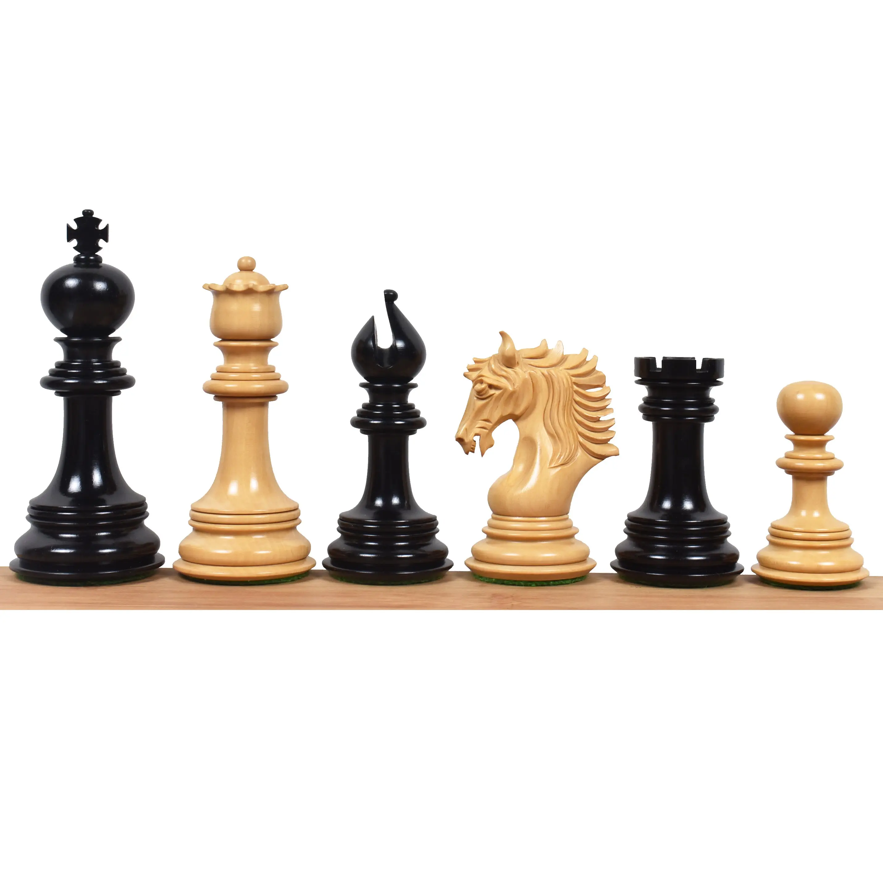 Slightly Imperfect 4.6" Arthur Luxury Staunton Chess Set - Chess Pieces Only - Ebony wood - Triple Weighted