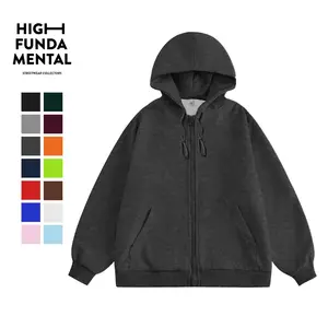 HILL SPORTSWEAR Men's Plain Fleece Zipper Hoodie Casual Full Zip Jacket Hoodied Sweatshirt Active Soft Unisex Casual Cotton Polyester (S to 5XL)