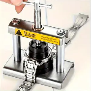 Watch Repair Tool Kit, Portable Back Cover Presser Machine, Watch Maintenance Equipment, Compact Design for Easy Use