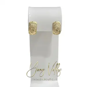 Gold tone clip on earrings for women elegant everyday design
