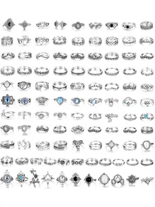 101 Pcs Vintage Knuckle Rings for Women Dainty Stacking Rings Stackable Midi Finger Ring Set