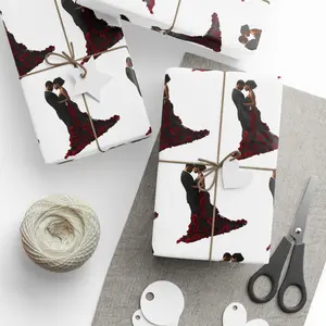 Timeless Elegance Wedding Wrapping Paper – Red Rose Theme