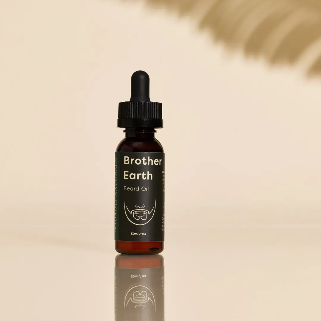 Wadadli Naturals Brother Earth Beard Oil with Jojoba, Jamaican Black Castor Oil, Tea Tree Oil and Moringa Oil