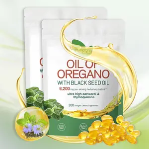 Oil of Oregano Capsules, Balanced Oil of Oregano with Black Seed Oil, Organic OreganoOil Softgels,Carvacrol,Thymoquinone, Non-GMO