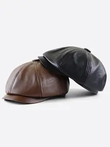 Men's British Octagonal Painter Beret | Retro Warm Duckbill Hat for Outdoor Activities Casual Outfits Cap Duckbill Shape Hat