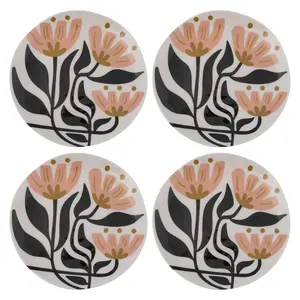 Mod Floral Melamine Salad Plates