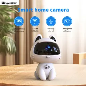 1080P WIFI Camera Pet monitoring, high-definition recording, intelligent motion detection, supports up to 128GB memory card and cloud storage of videos, infrared night vision.