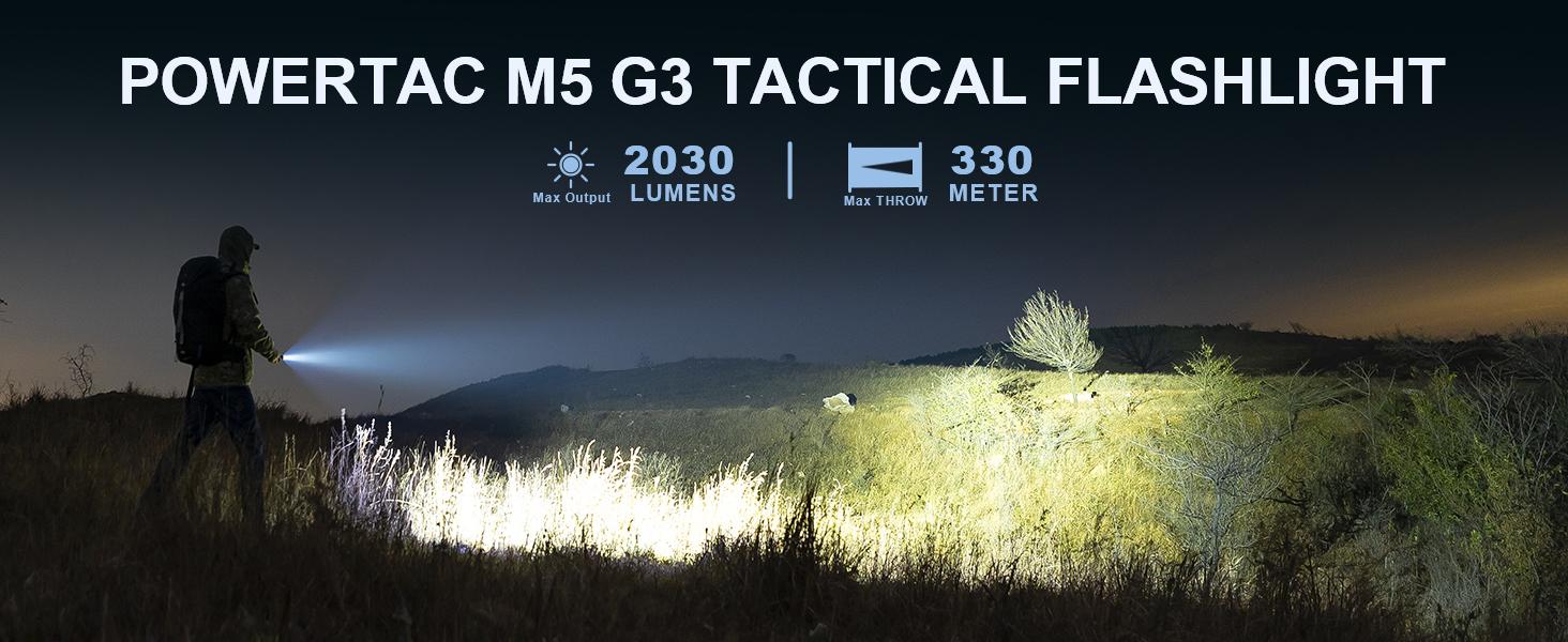 200K+ SOLD ON AMAZON! Powertac M5 Gen3 Tactical EDC Flashlight | 2,030 Lumen | IPX8 Waterproof | Magnetic Charging | The Ultimate Daily Carry Ligh