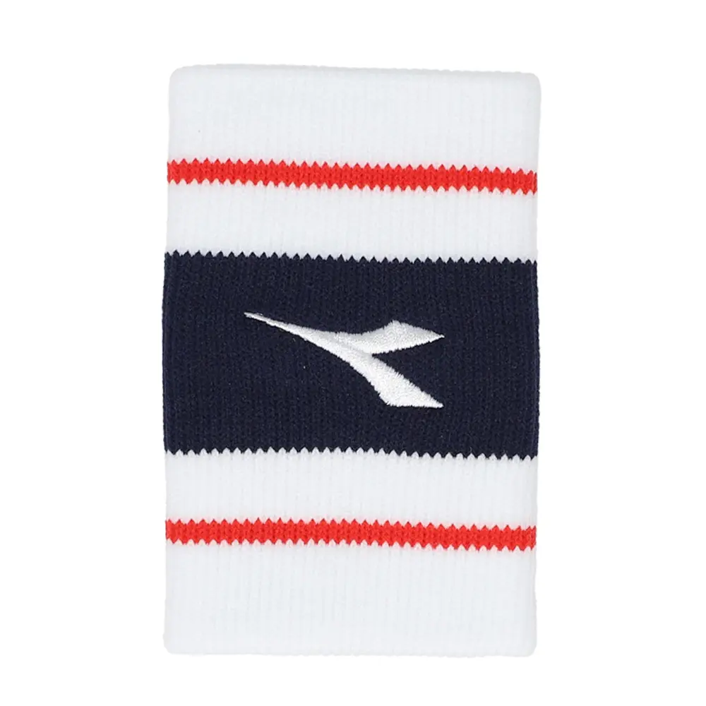 diadora Mens Wide Logo Wrist Bands  - White