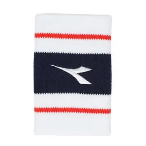 diadora Mens Wide Logo Wrist Bands  - White