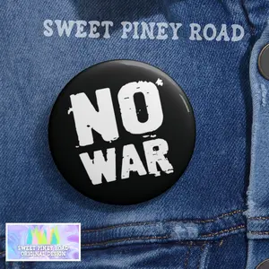 No War Button Pin, FDT Anti MAGA Anti-Trump Pinback, Protest Buttons, Protect Our Troops, Fight Fascism, Eat The Rich Peace Gift