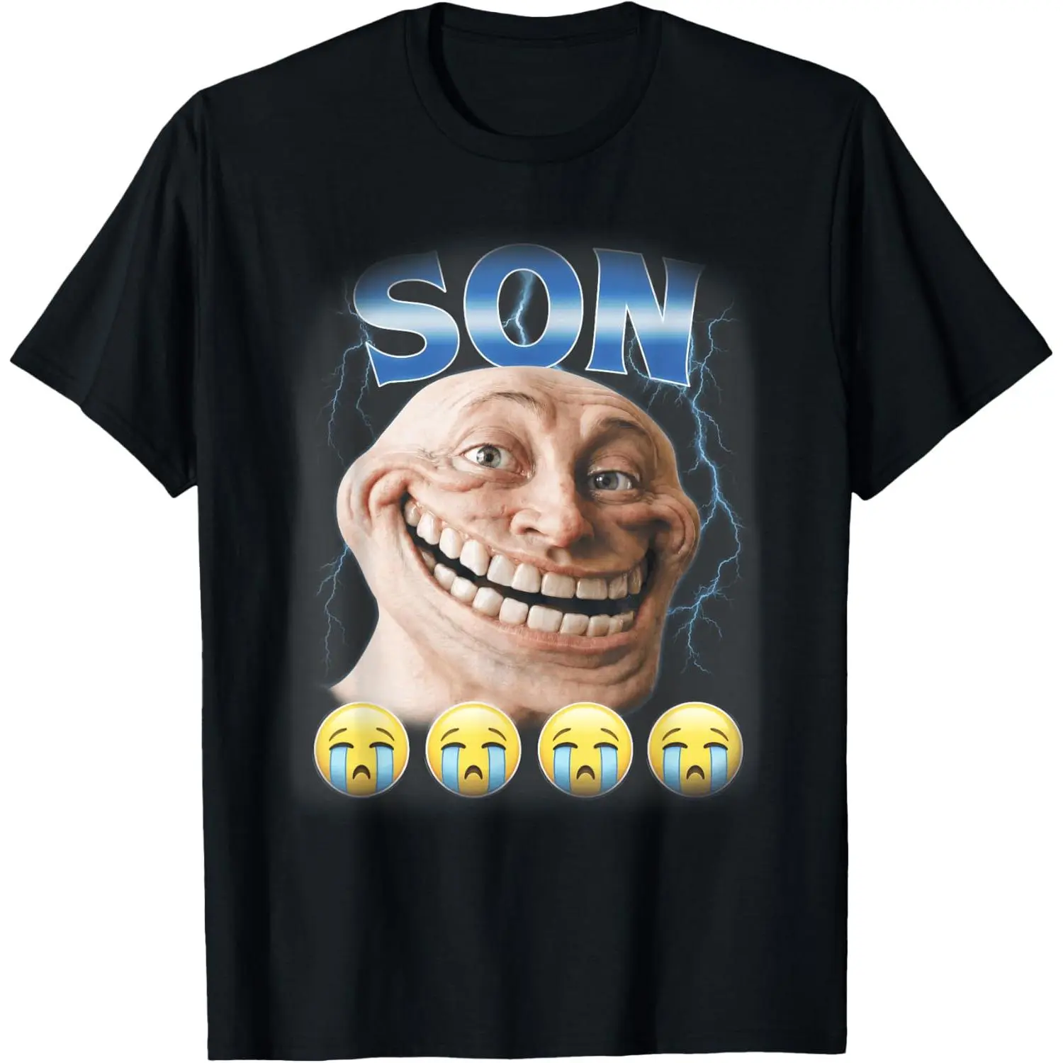 100%cotton Crying Son Meme Realistic Troll Face T-Shirt