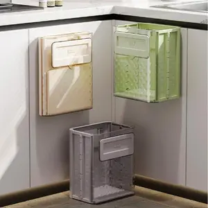 Household Foldable Wall-Mounted No-Drill Trash Can