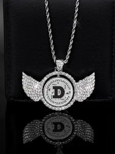Letter Wing Design Creative Design Twist Chain Pendant Necklace, Fashion Jewelry for Party, Daily Clothing Decor, Trendy All-match & Exquisite Jewelry for Birthday Gift