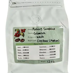 Morning Sunshine Coffee - Refreshing Beverage for a Happy Start Bean Caramel Fresh coffee bean Colombia coffee bean for sale, pour over , Americano, fresh coffee bean for sale