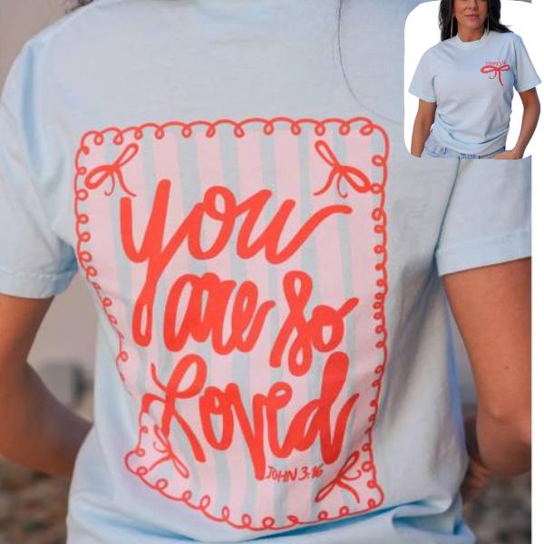 Comfort Colors You are so Loved Tee, Trendy Faith Tee, Bible Verse T-shirt, Jesus, God
