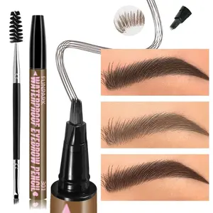 Waterproof with Brush, Long Lasting Eyebrow Pen, Smudge Proof Eyebrow Pen, Eye Brow Makeup Tool, Makeup Accessories, Cosmetic, Eyebrow Products