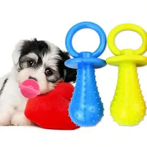 TPR Material Chew-Resistant Toy Suitable for Dogs, Used for Cleaning and Strengthening Teeth, Candy Color Chew Toy, Dog Pacifier Chew Toy, Pet Teeth Cleaning Pacifier Toy, Puppy Teething Chew Toy, Random Color Dog Chew Toy