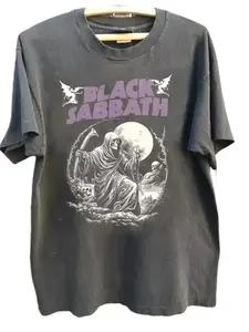 Vintage 80s Black Sabbath Band Tee, Band Heavy Metal Shirt Menswear Top,Fashion Cotton, Full Colors, Full Sizes, For Men, For Women