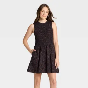 Women's Smocked Mini A-Line Dress - Universal Thread