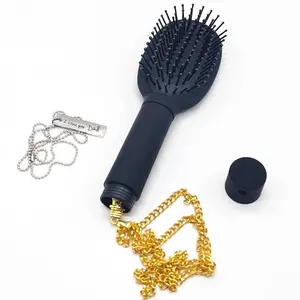 Portable Diversion Safe Hair Brush Secret Stash Container for Cash Keys Jewelry Practical Security Tool for Travel Home Hotel and Beach Use
