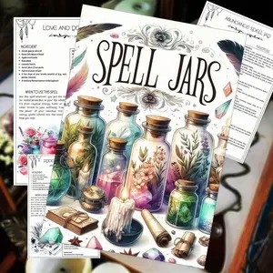 Spell jars for beginners and advanced users, basic guide to making spells, creating your own magic spells, perfect gifts for witches and enthusiasts