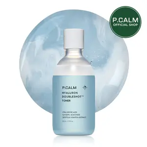 [P.CALM Official] Hyaluron Doubleshot Toner – Hyaluronic Acid & Centella Asiatica for Deep Hydration and Soothing, Korean Skincare (200ml / 6.76 fl.oz)