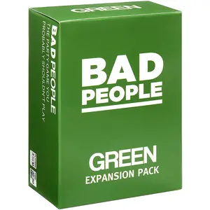 BAD PEOPLE Party Game - Green Expansion - 100 New Question Cards for The Hilarious Adult Card Game for Fun Parties & Board Games Night with Your Group - Find Out What Your Friends Really Think of You