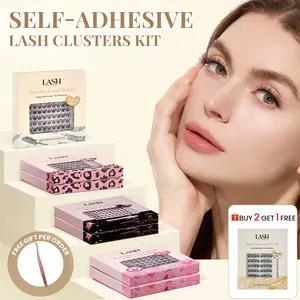 Lashterally Self-Adhesive Eyelash Clusters Kit |7 Styles, No Glue Needed, Easy Press-On & Removal, Salon-Quality Results, 24+ Hour Hold, Beginner-Friendly, 10mm/12mm/14mm, 72/90/110 Pcs, Eyelashes