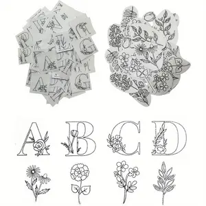 50 pieces of water-soluble hand-sewing stabilizers, embroidery sticks and stitch embroidery paper for stabilizing the embroidery, for use in embroidery stabilizers, floral patterns, for beginners of hand-sewing enthusiasts#Embroidery#DIYCrafts #SewingTips