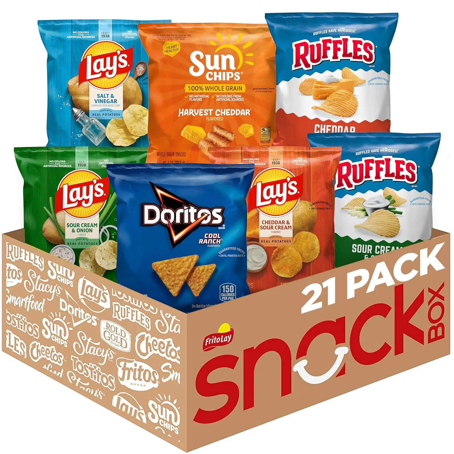 Frito-Lay Tangy Favorites Mix, Variety Pack of Chips (Pack of 21) Frito-Lay Tangy Favorites Mix, Variety Pack of Chips (Pack of 21)