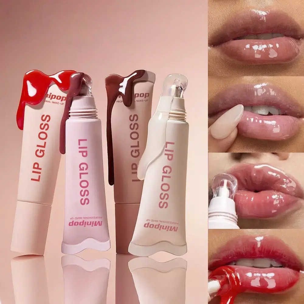 4Pcs Candy Lip Gloss Set Long Lasting Juicy Makeup Nourishing Buildable Lip Oil Non Drying Watery Lipstick Waterproof Smudgeproof Daily Portable Cosmetic DealsForYouDays