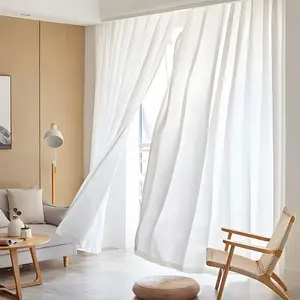 1Panel Scratch and Pilling-Resistant White Gauze Curtain, Crown Gauze 115GSM, Top Rod Pocket Hanging, Easy Install Curtain, Light-Transmitting Yet Privacy-Screening, Suitable for Living Room, Bedroom Decorative Curtains