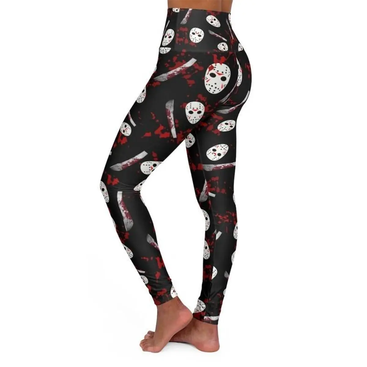 Jason Halloween Yoga Leggings, Horror Character Legging, Legging For Women, Halloween Gift