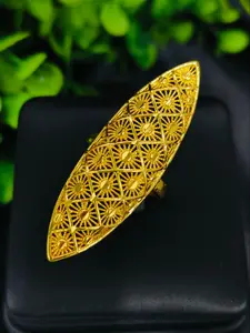 Fashionable Women's Copper Ring, Long Floral Design, Saudi Arabia African Middle East Wedding Party Accessory