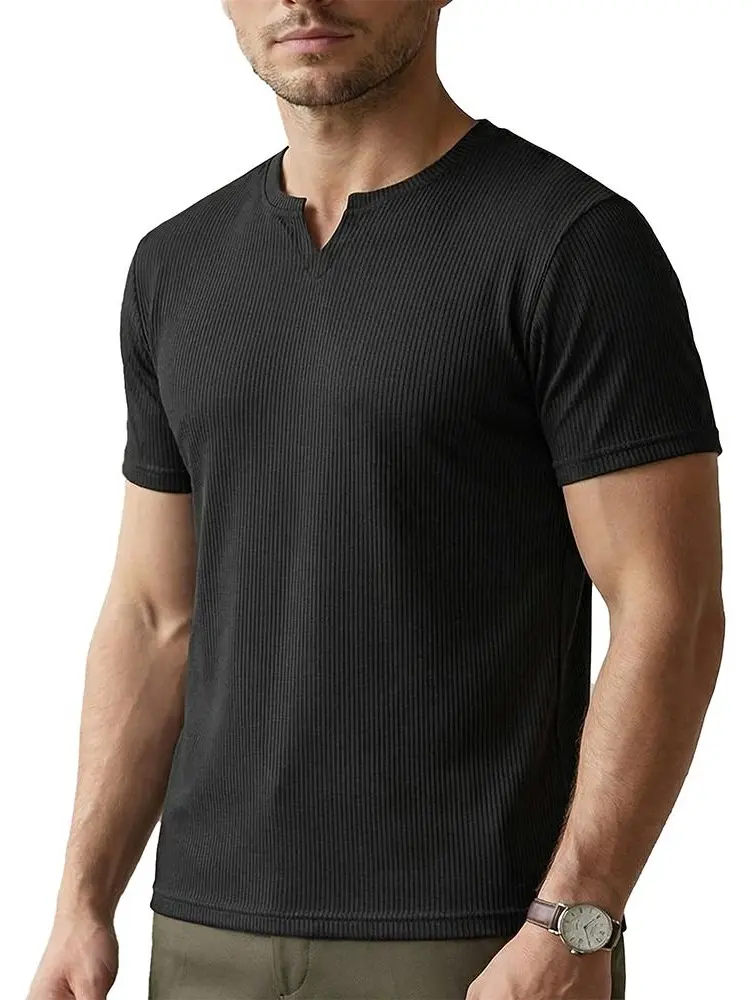 MUSCLE CMDR OFFICIAL Men's Plain Muscle Slim Fitted T-Shirt Polyester V-Neck  Shirt GymWorkout Athletic Tee Shirts Menswear CasualTops,Short Sleeve T-Shirt for Daily OutdoorWear,Men's Streetwear Outfits Summervibes fathers day gift ideas summer outfits