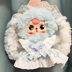 Baby Three Macaron Little Cute Bunny  V2  Series Plush Blind Box-Cute Collectible Doll with Pendant Decor, Mystery Surprise Toy Gift