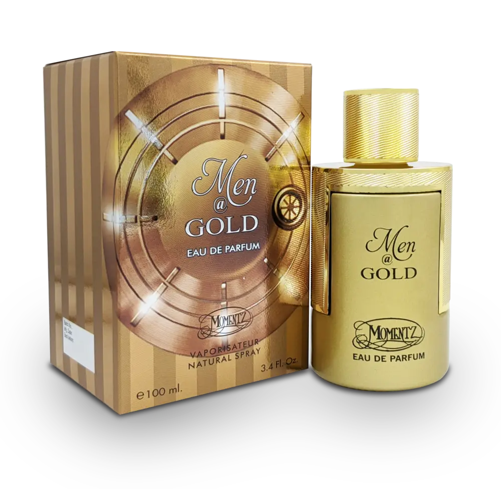 Men @ Gold Cologne - 3.4oz - Men's Citrus, Spice, Amber, Musk, Vanilla Fragrance