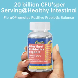 Oussiu Intestinal Probiotic Capsules Support 20 Billion Per Serving CFu's Healthy Intestinat Flora Promotes Positive Probiotic Balance 60 Capsules