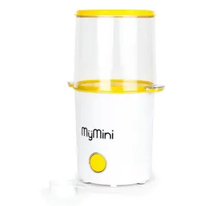 MyMini 8-Cup Hot Air Electric Popcorn Popper and Bowl, 800 Watts, White & Yellow