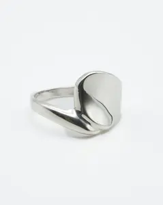 Light Concave Sterling Silver Ring