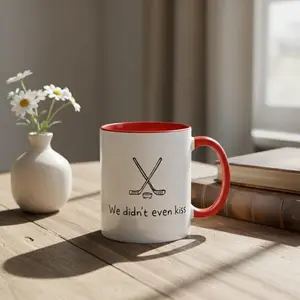 We Didn't Even Kiss Hockey Mug, Hockey Romance LGBT Hockey Fan Gift Heated Movie Rivalry Mug, Gift For Christmas, Movie Gift