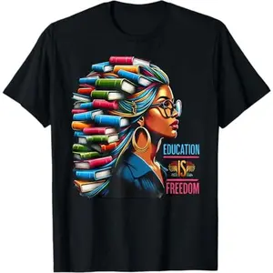 Black History Education is Freedom Books Teacher Women Girls  Sweatshirt TOP