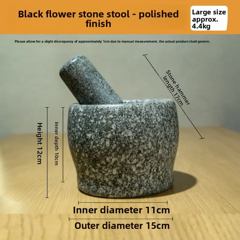 BlackFlowerStone DumplingShape Large