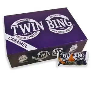 Twin Bing Caramel Candy Bar: 36-Piece Display