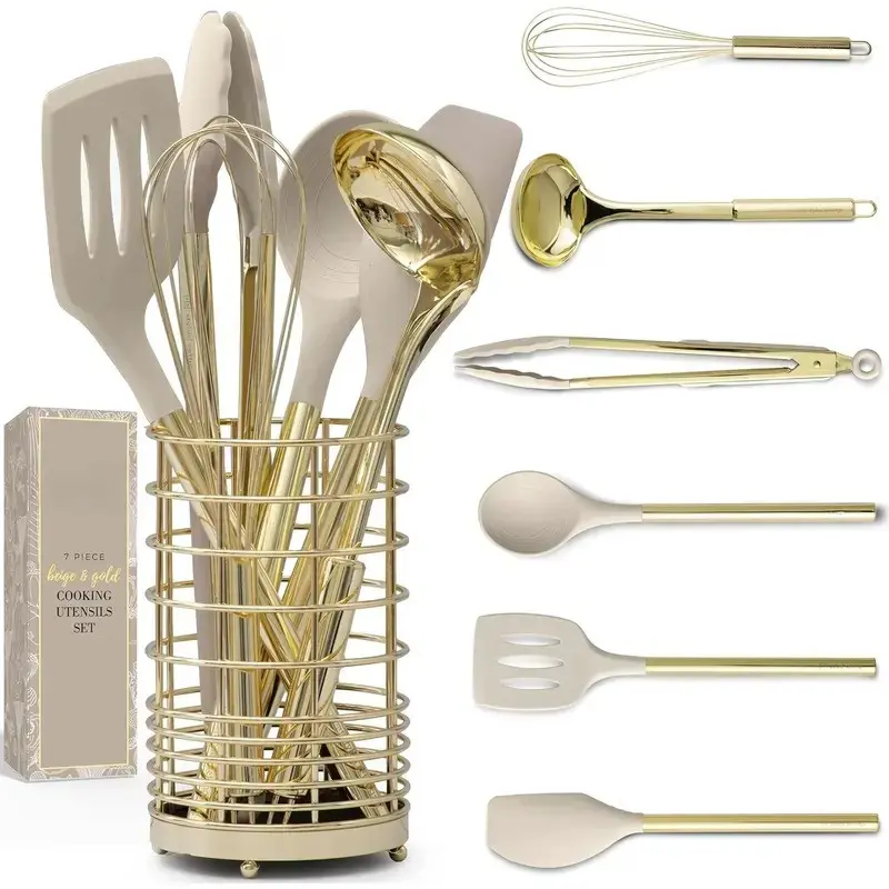 7- Beige & Kitchen Utensils Set 7- Beige & Kitchen Utensils Set